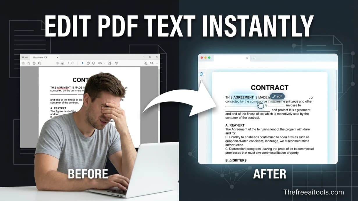 PDF editor interface — edit text and annotate; pair with AI Chat with PDF for summarization