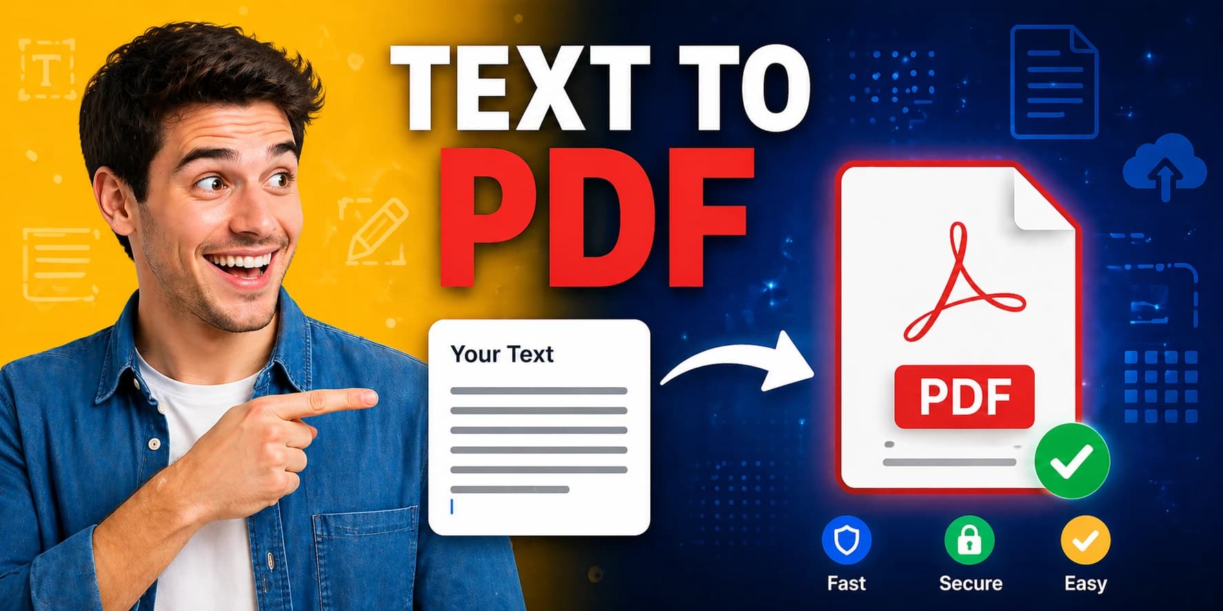 Text to PDF converter , turn plain text into a professional PDF with custom page size, margins, and font
