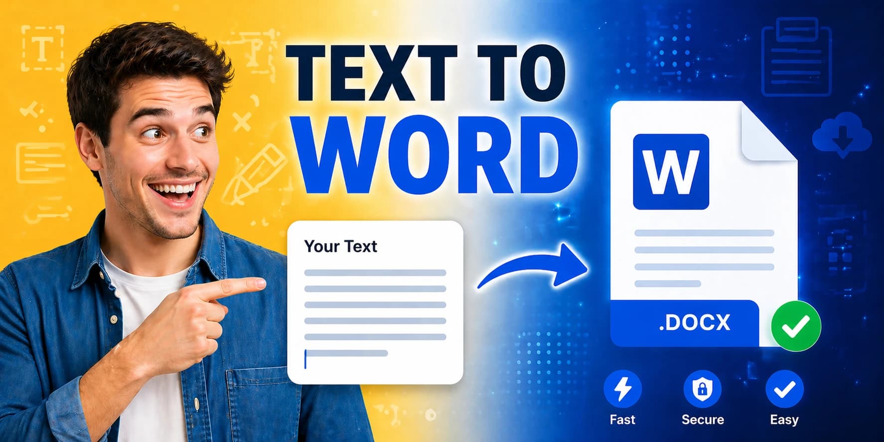 Text to Word converter , turn plain text into formatted DOCX with bold, italic, lists, and headings