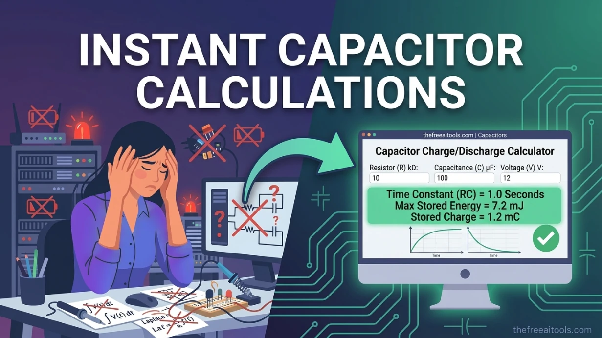 Capacitor Charge/Discharge Calculator preview