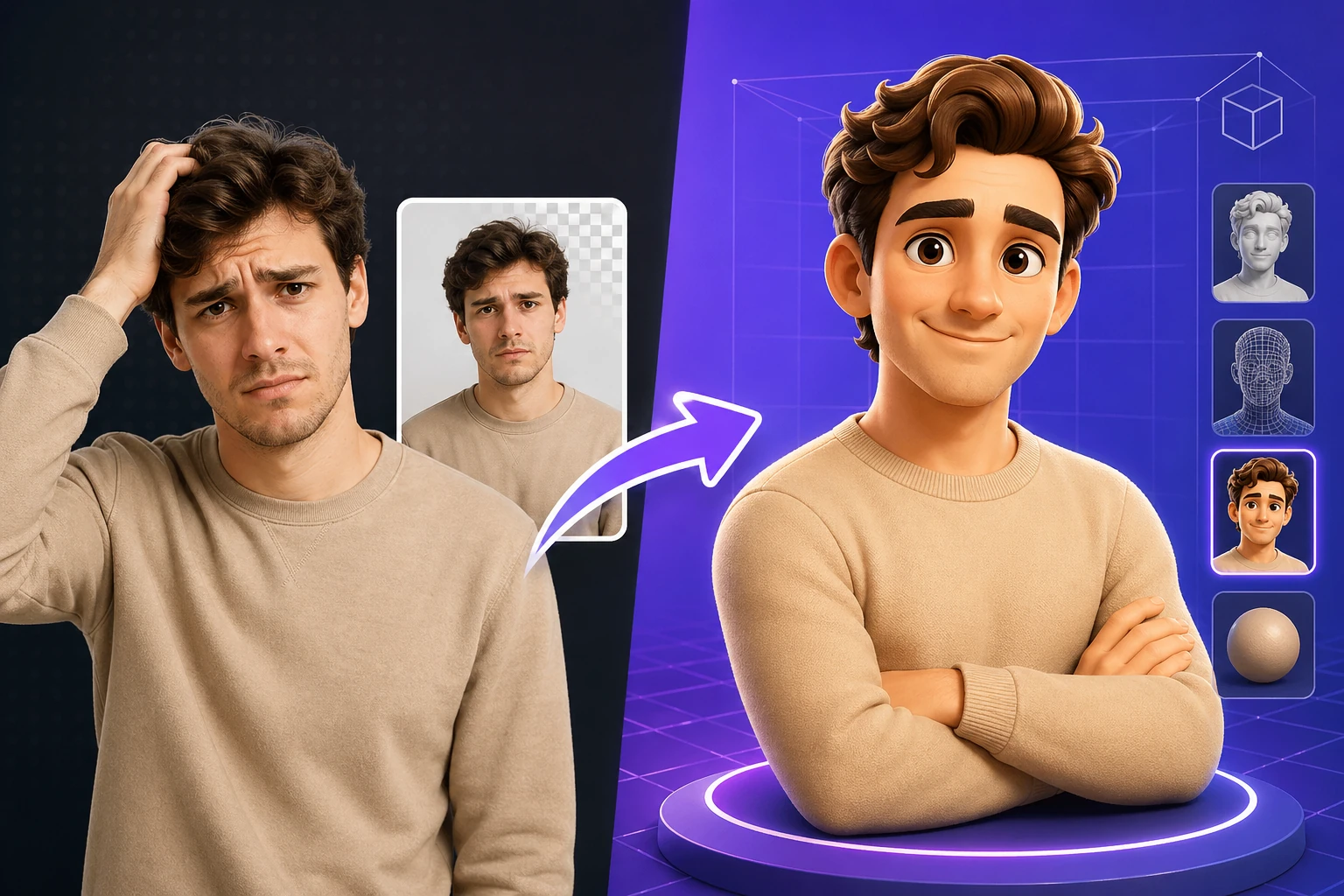 2D to 3D Image Effect preview