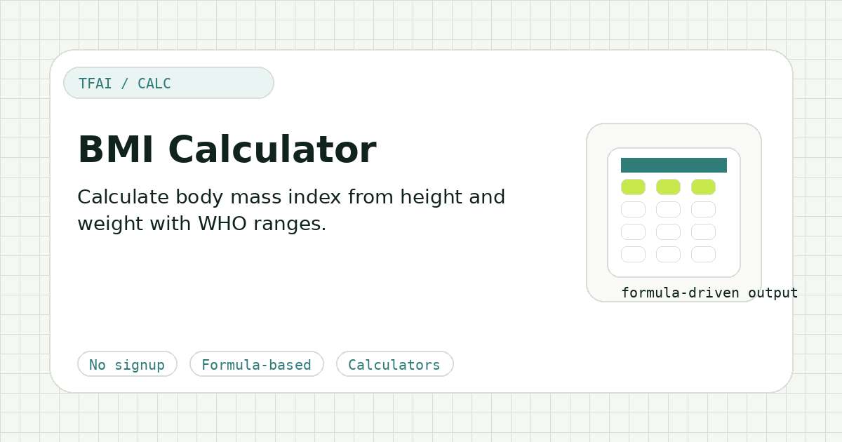 BMI Calculator preview illustration