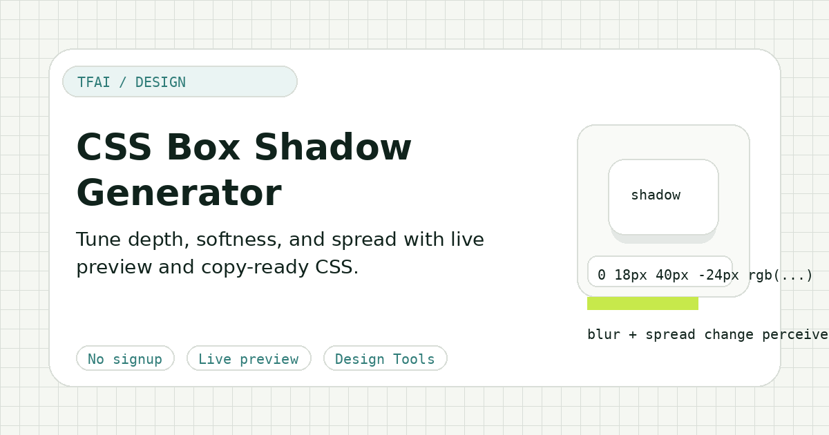 CSS Box Shadow Generator preview illustration
