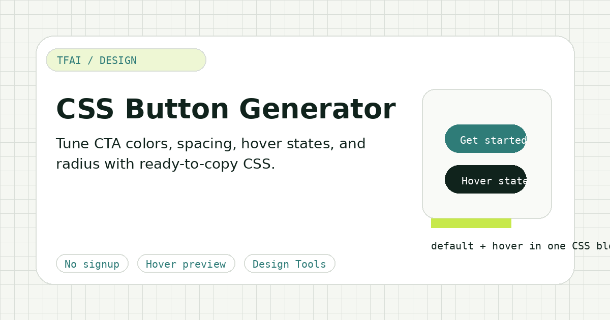 CSS Button Generator preview illustration