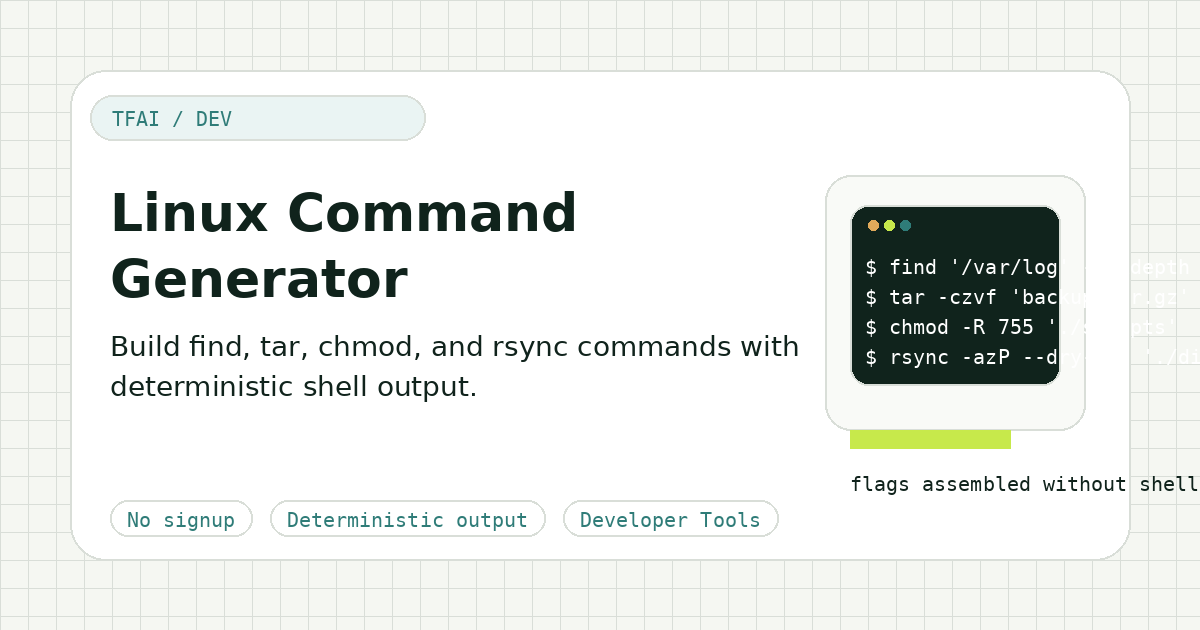 Linux Command Generator preview illustration