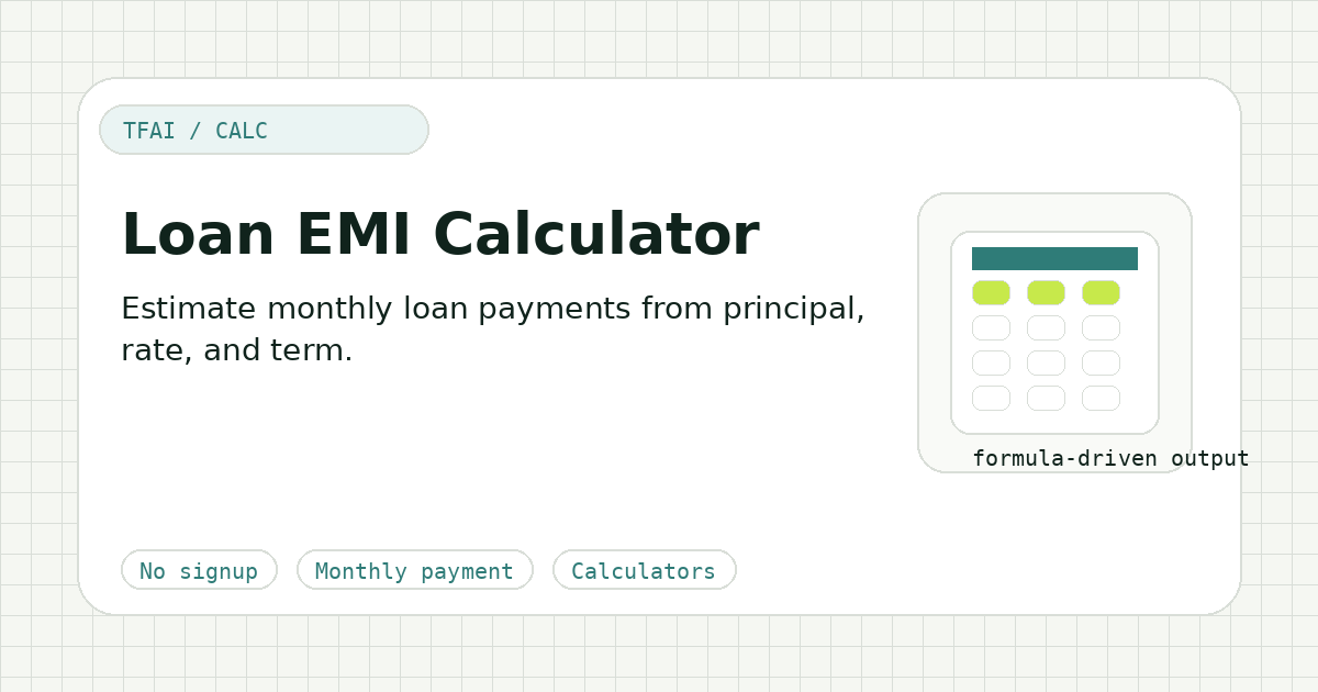 Loan EMI Calculator preview illustration