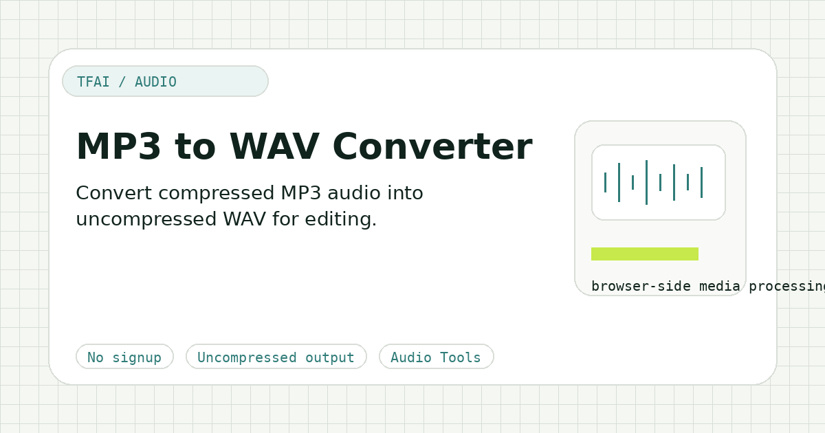 MP3 to WAV Converter preview illustration