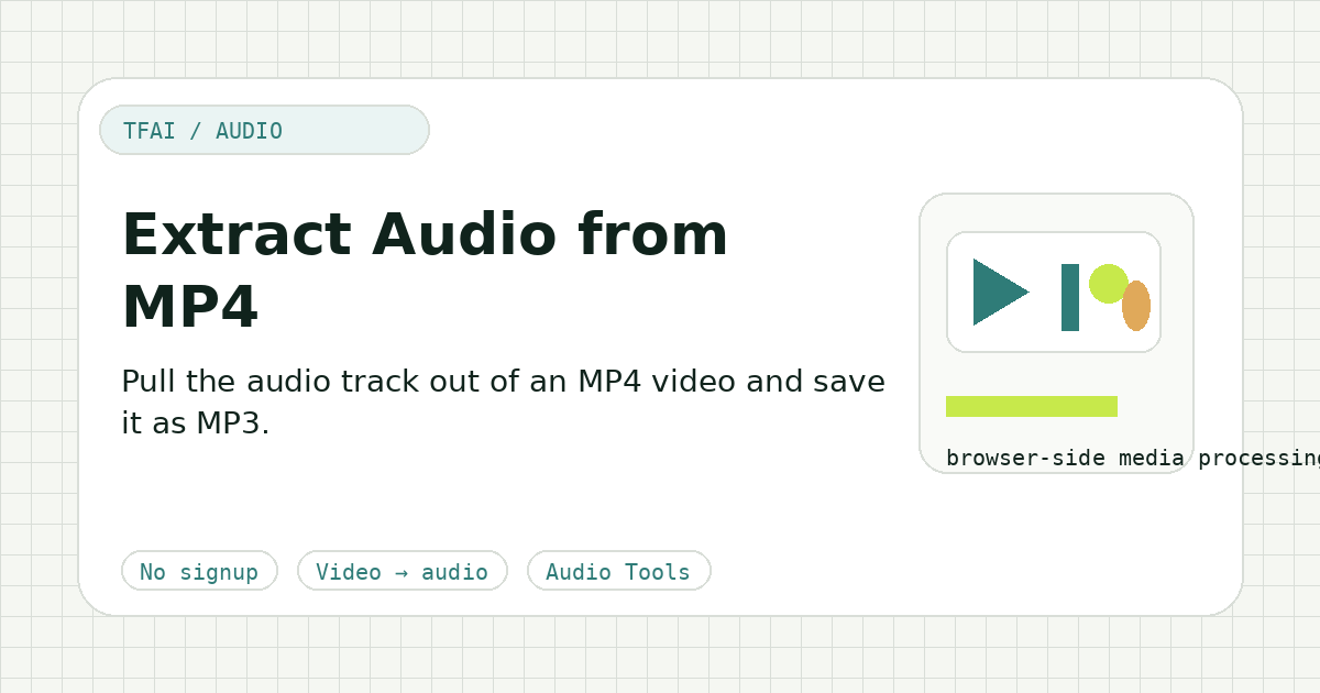 Extract Audio from MP4 (MP4 to MP3) preview illustration