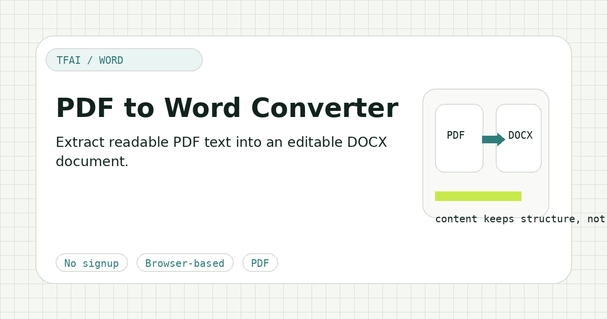 PDF to Word Converter preview illustration