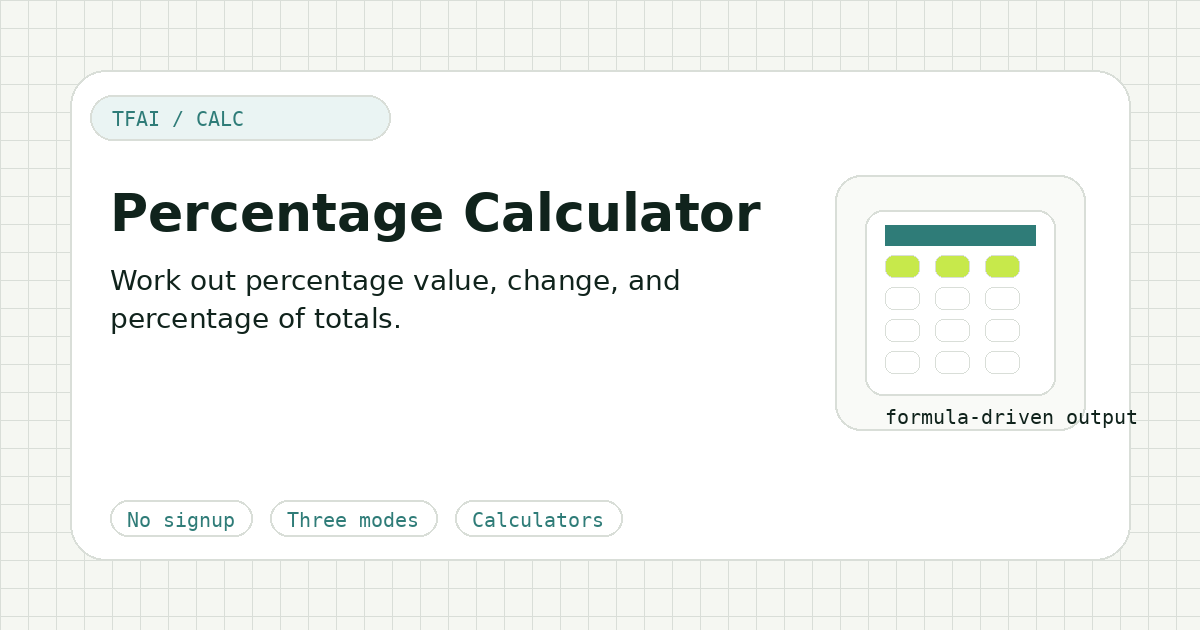 Percentage Calculator preview illustration