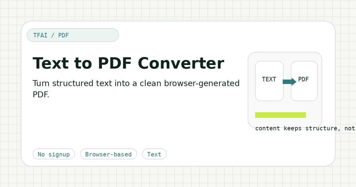 Text to PDF Converter preview illustration