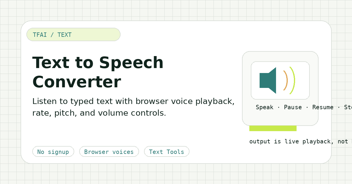 Text to Speech Converter preview illustration