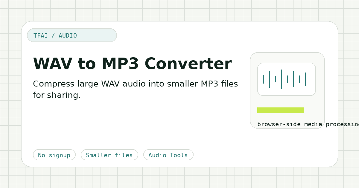 WAV to MP3 Converter preview illustration